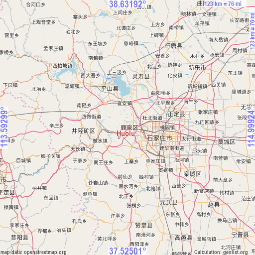 Huolu on map