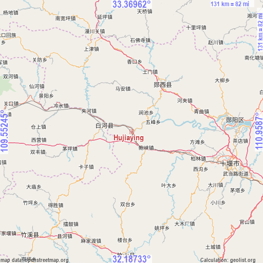 Hujiaying on map