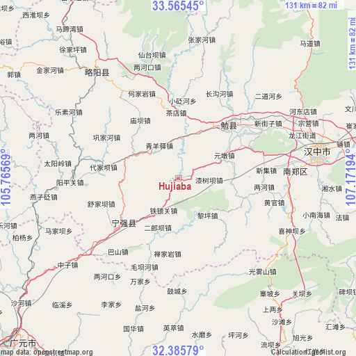 Hujiaba on map