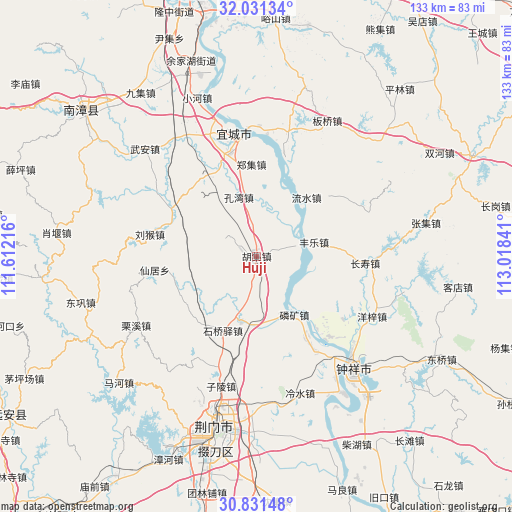 Huji on map