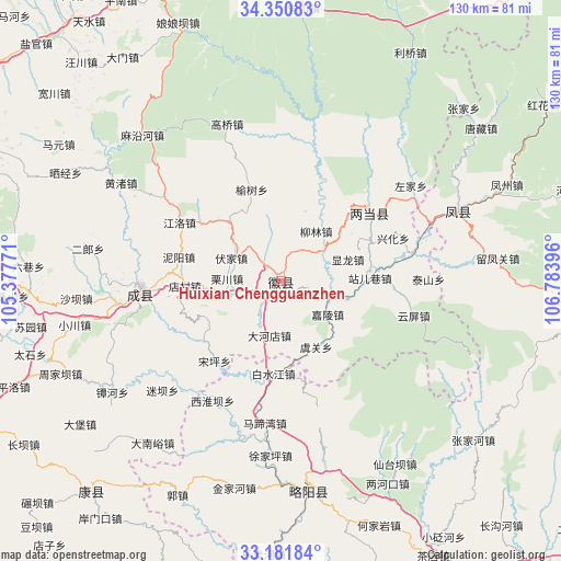 Huixian Chengguanzhen on map