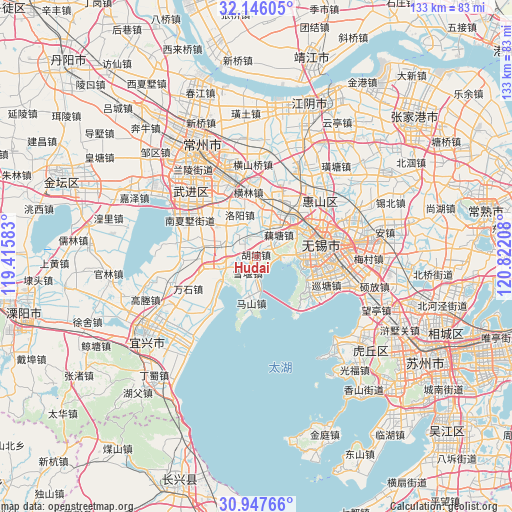 Hudai on map