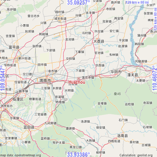 Huazhou on map