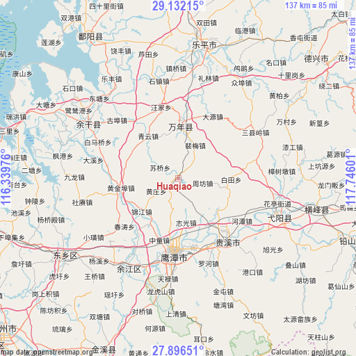 Huaqiao on map