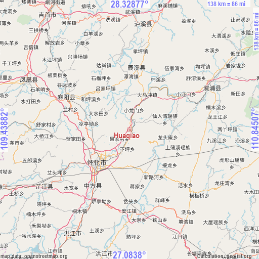 Huaqiao on map