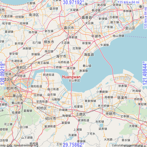 Huangwan on map