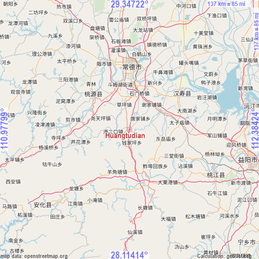 Huangtudian on map