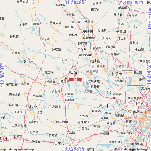 Huangtan on map