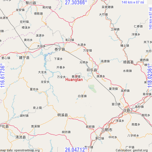 Huangtan on map