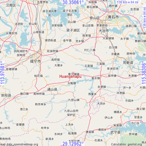 Huangshapu on map