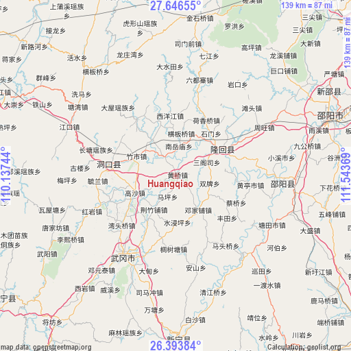 Huangqiao on map