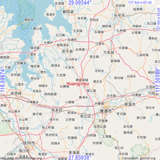 Huangjinbu on map