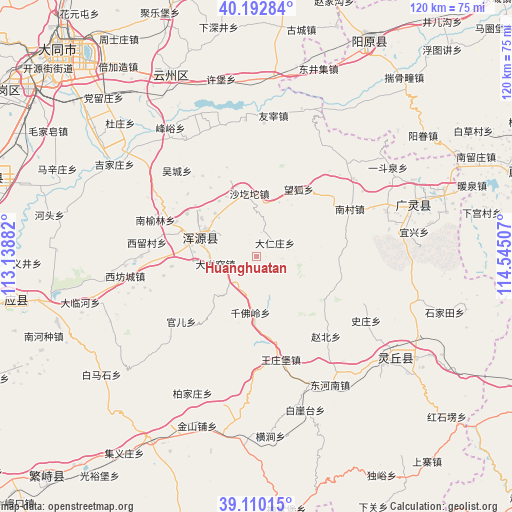 Huanghuatan on map