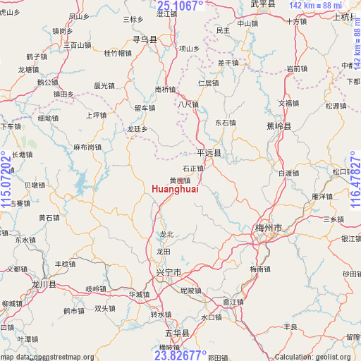 Huanghuai on map