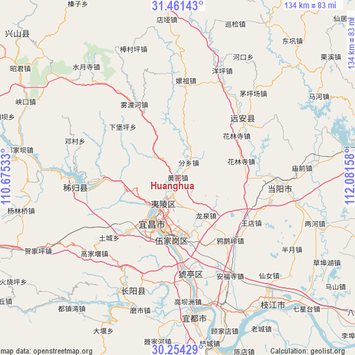 Huanghua on map