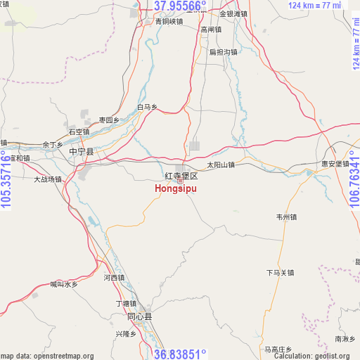 Hongsipu on map