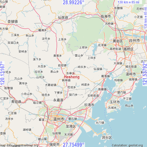 Hesheng on map