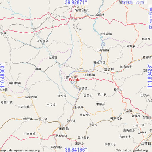 Wenbi on map