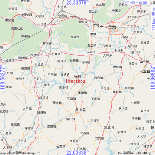 Hengzhou on map