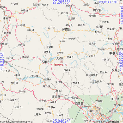 Hengyang on map