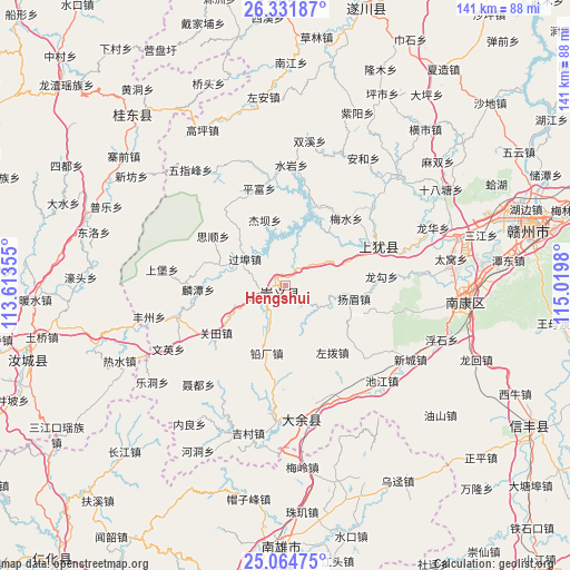 Hengshui on map