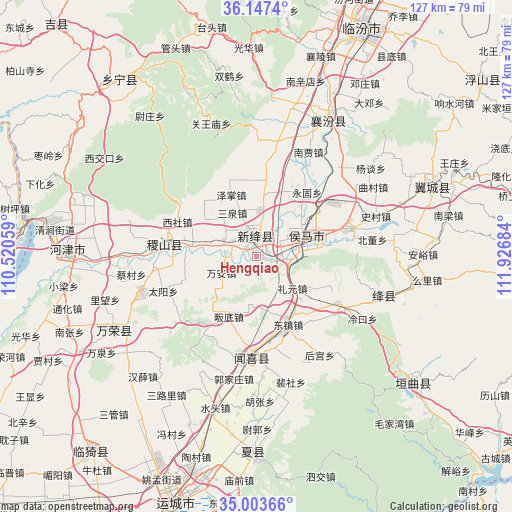 Hengqiao on map