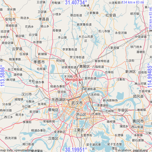 Hengdian on map