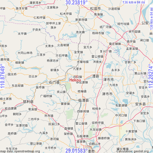 Hekou on map