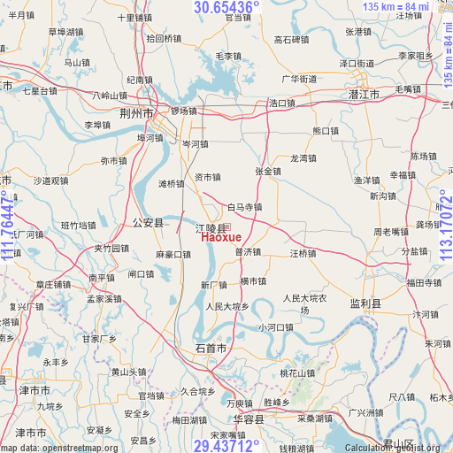 Haoxue on map