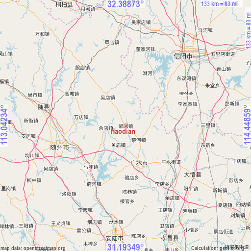 Haodian on map