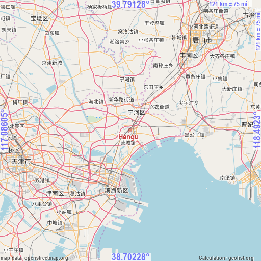 Hangu on map