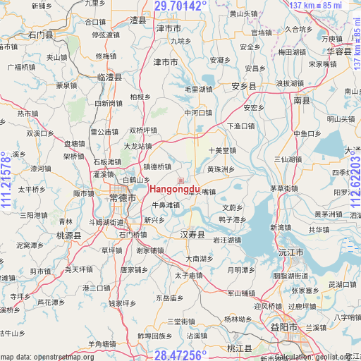 Hangongdu on map