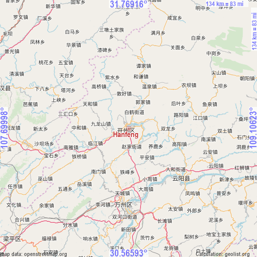 Hanfeng on map