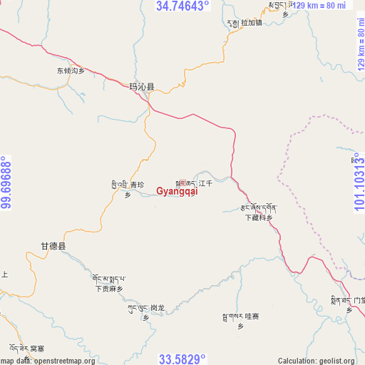 Gyangqai on map