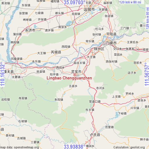 Lingbao Chengguanzhen on map