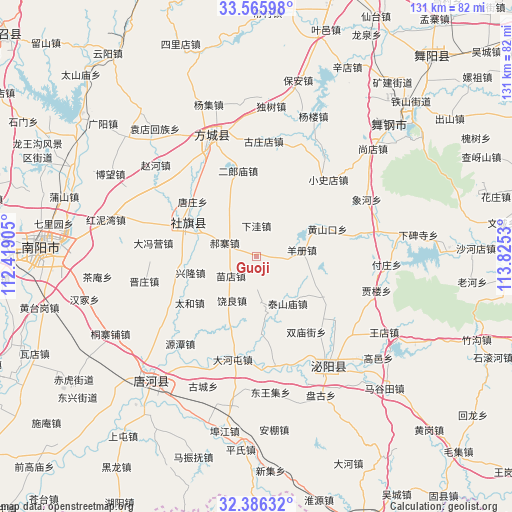 Guoji on map