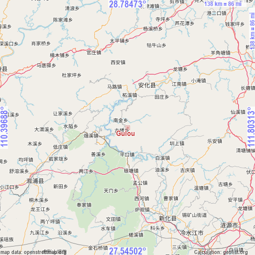 Gulou on map