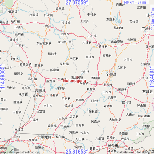 Gulonggang on map