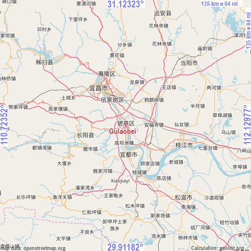 Gulaobei on map