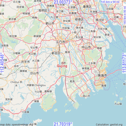 Gujing on map