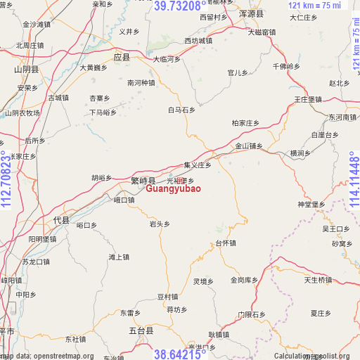 Guangyubao on map