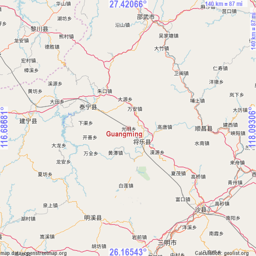 Guangming on map