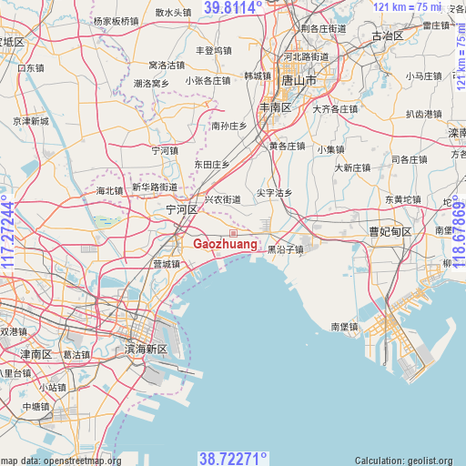 Gaozhuang on map