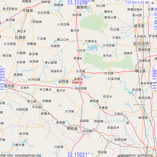 Gaoyi on map