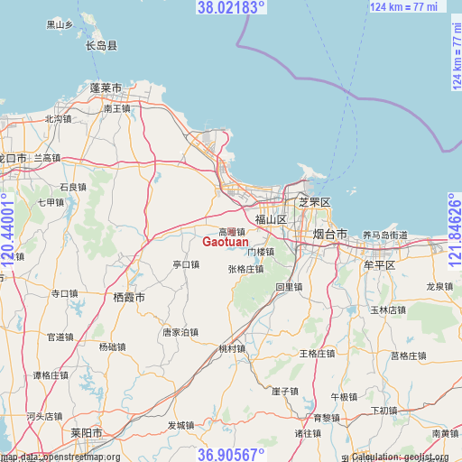 Gaotuan on map