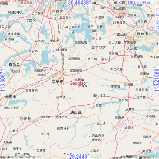 Gaoqiao on map