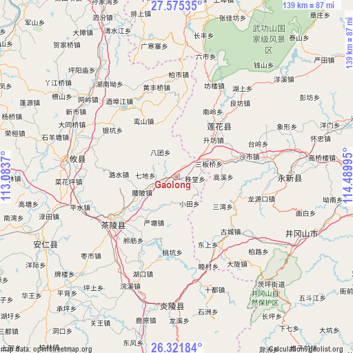 Gaolong on map