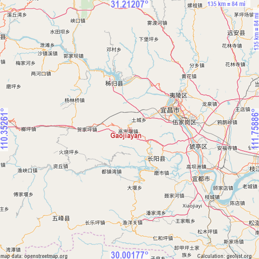 Gaojiayan on map