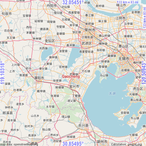 Gaocheng on map