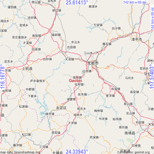 Gaobei on map